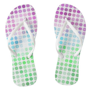 Chanclas Groovy Eclectic Boho Resumen Bandera del Orgullo T