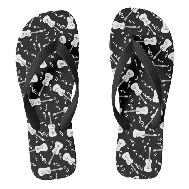 Chanclas Guitar Lines Music Notes (Plantilla)