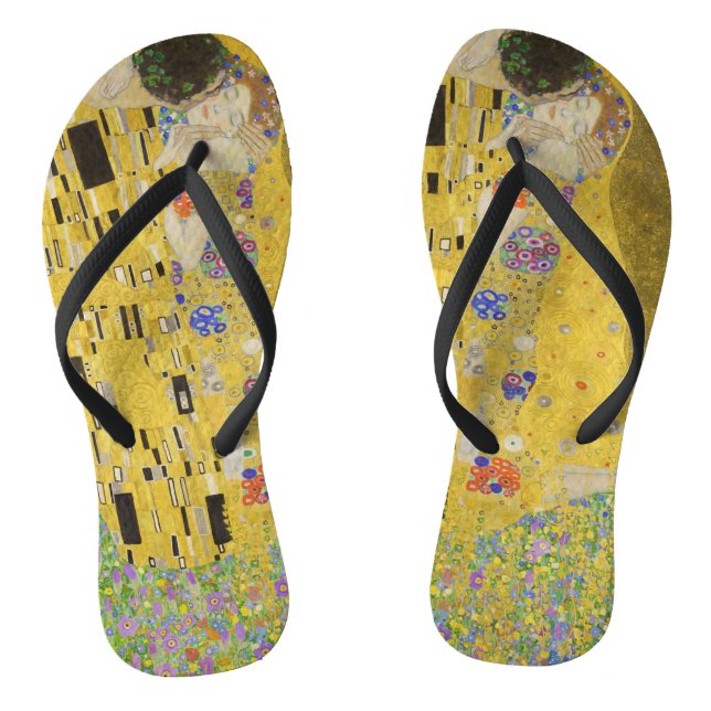 Chanclas Gustav Klimt - El beso (Plantilla)