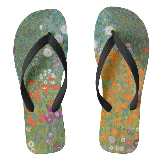 Chanclas Gustav Klimt Flor Jardín Naturaleza (Plantilla)