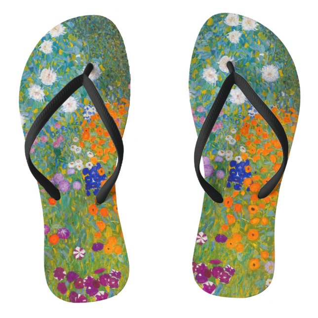 Chanclas Gustav Klimt - Jardín de flores (Plantilla)