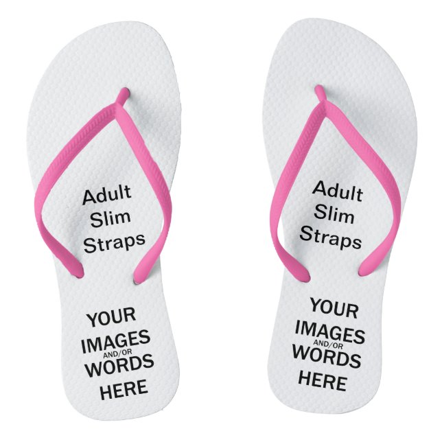 Chanclas Hágalo Usted Mismo -Flip Flops Adulto Slim Strap U (Plantilla)