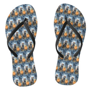 Chanclas Halloween Chesapeake Bay Terrier con calabazas