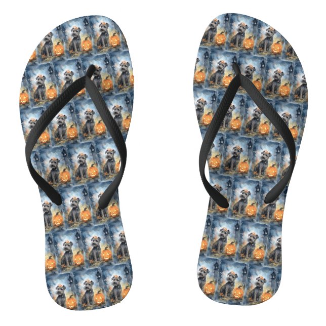 Chanclas Halloween Chesapeake Bay Terrier con calabazas (Plantilla)