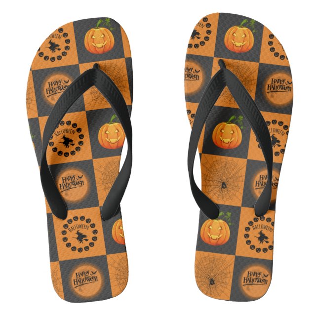 Chanclas Halloween Chessboard (Plantilla)