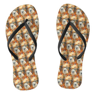 Chanclas Halloween Grandes Pirineos Con Calabazas Asustadas