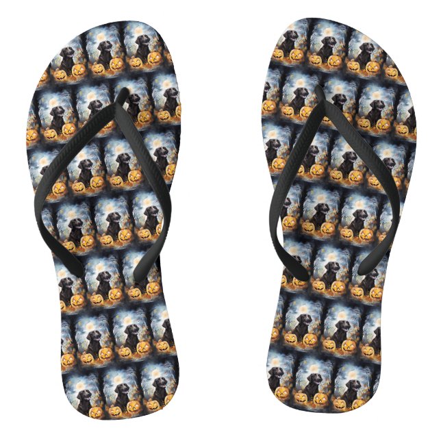 Chanclas Halloween Nueva Escocia con calabazas asustadas (Plantilla)