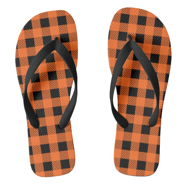 Chanclas Halloween Plaid Flip Flops (Plantilla)