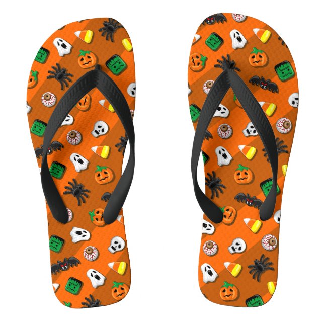 Chanclas Halloween Spooky Candies Party    (Plantilla)