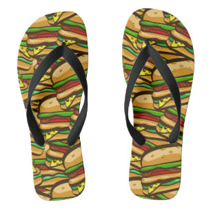 Chanclas Hamburguesa grasienta del queso del amante de los