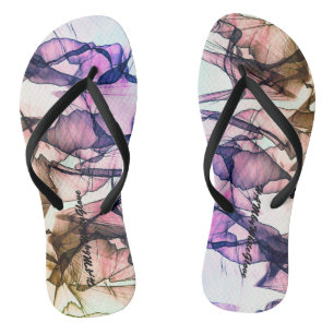 Chanclas HAMbWG - Flip-Flop - ciruela y oliva de estilo bal