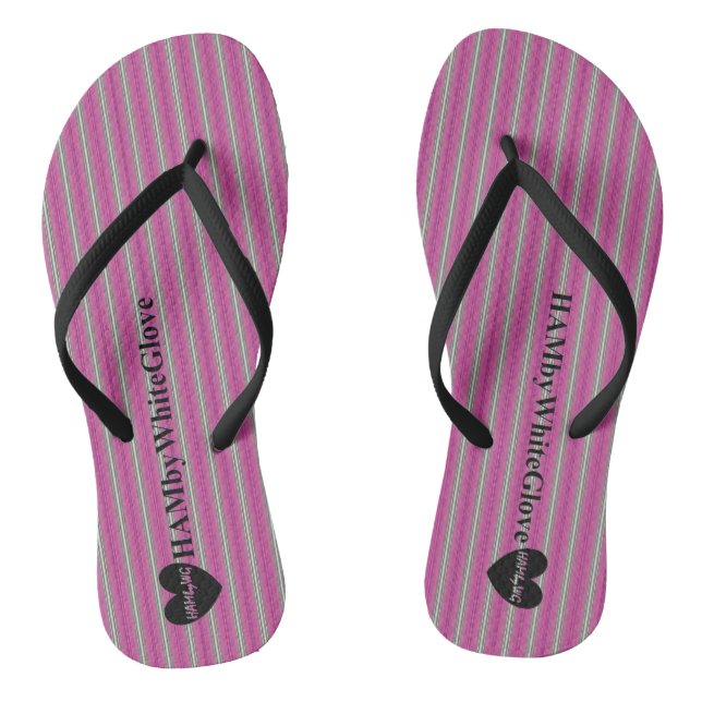 Chanclas HAMbWG - Flip-Flop - Flip-Flops rosa y gris (Plantilla)