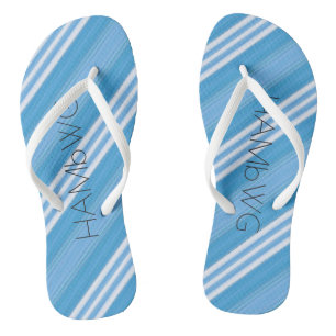 Chanclas HAMbWG - Flip-Flop - franja blanca azul