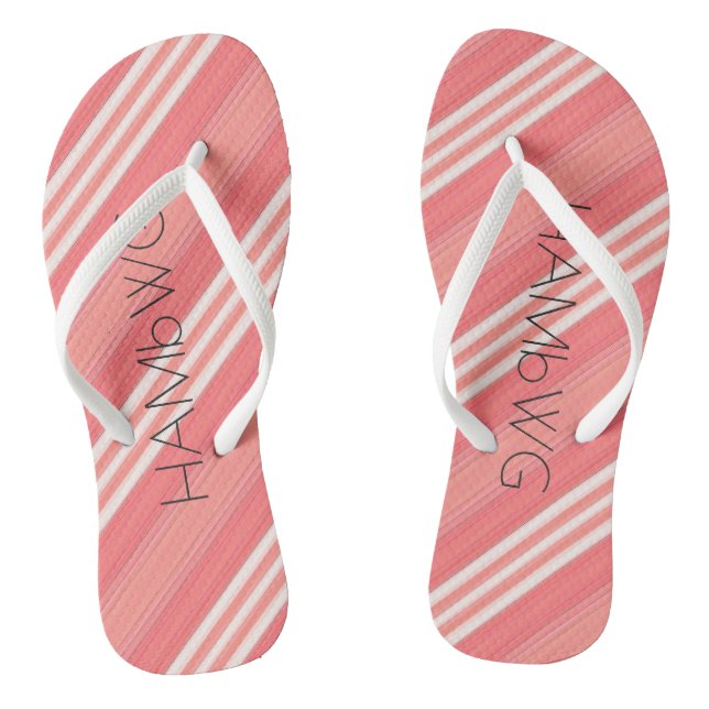 Chanclas HAMbWG - Flip-Flop - Melon White Stripe (Plantilla)