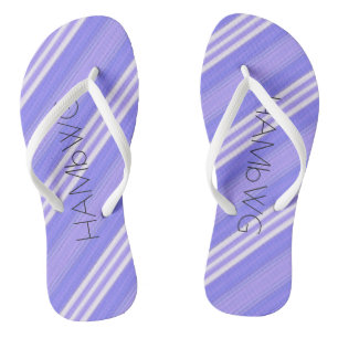 Chanclas HAMbWG - Sandalia de dedo - Purpura Raya Blanca