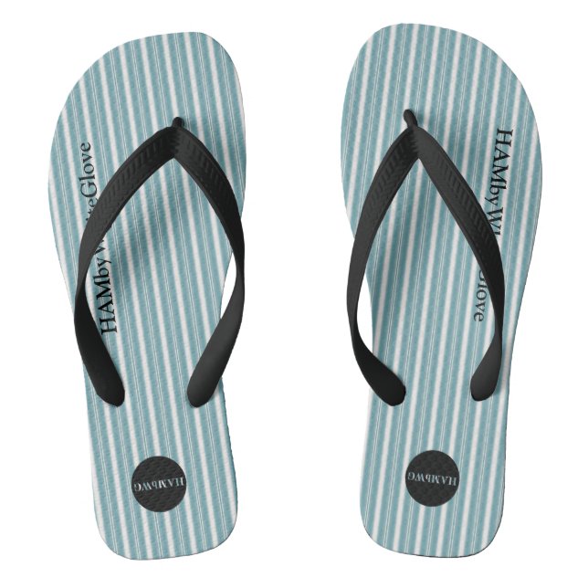 Chanclas HAMbyWG - Flip-Flops - Aqua Stripe (Plantilla)