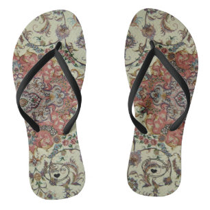 Chanclas HAMbyWG Flip-Flops - Diseño persa crema/salmón