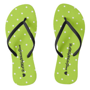 Chanclas HAMbyWG - Flip-Flops - Lime w diminutos puntos de