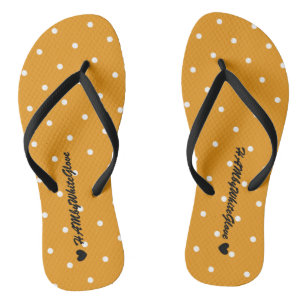 Chanclas HAMbyWG - Flip-Flops - naranja con pequeños puntos