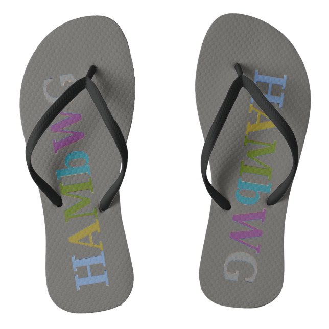 Chanclas HAMbyWG - Flip-Flops - Tile Taupe con logotipo múl (Plantilla)