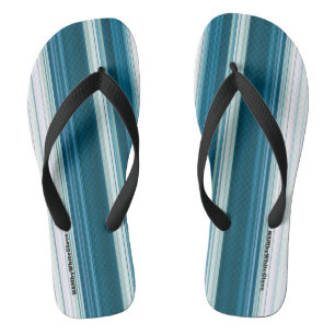 Chanclas HAMbyWG - Mens Flip-Flops Verde azulado y blanco