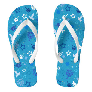 Chanclas Hanukkah Stars Flip Flops