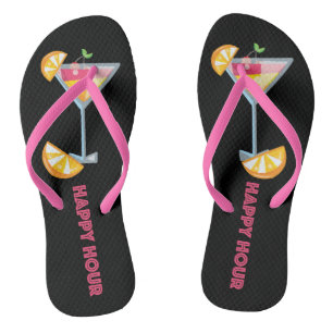 Chanclas Happy Hour Martini Cocktail Flip Flops