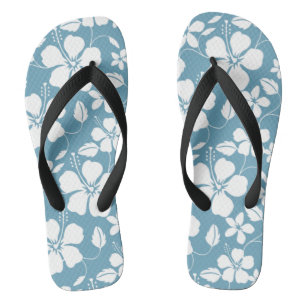 CHANCLAS HAWAIIAN HULA (HIBISCUS) AZUL RETRASO