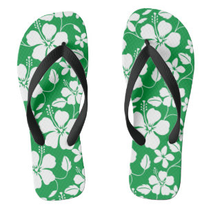 CHANCLAS HAWAIIAN HULA (HIBISCUS) VERDE