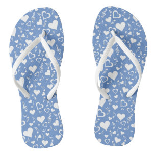 Chanclas Hearts and Music Notes