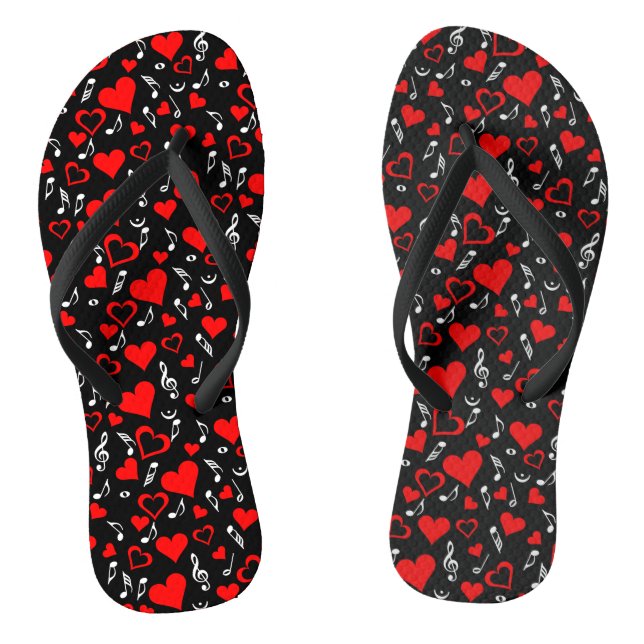 Chanclas Hearts and Music Notes (Plantilla)