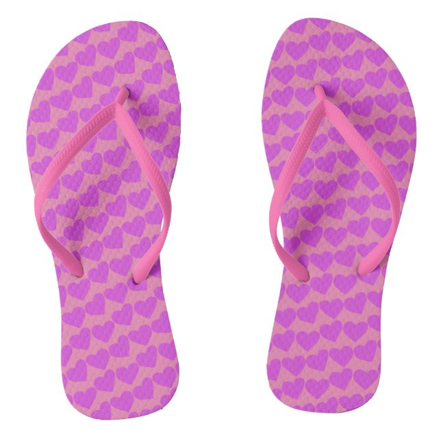 Chanclas HEARTS Modern Groovy Love Friendines Valentines (Plantilla)