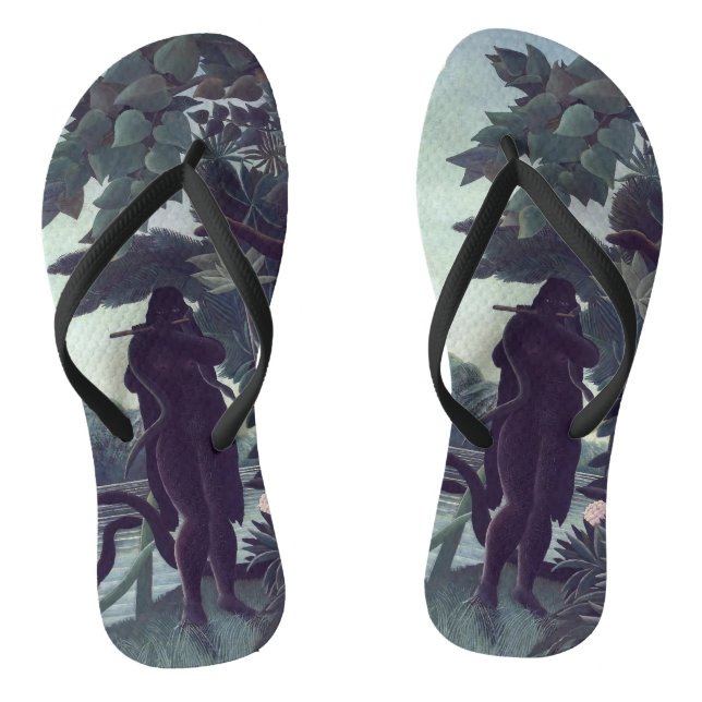 Chanclas Henri Rousseau - La encantadora de serpientes (Plantilla)