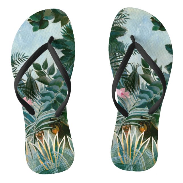 Chanclas Henri Rousseau - La jungla ecuatorial (Plantilla)