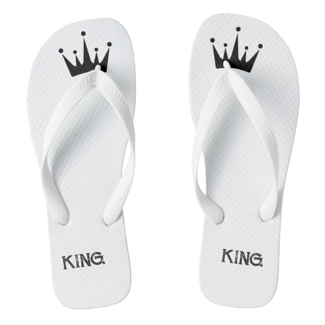 Chanclas Hermosa Corona con Rey Texto Impreso-Sandalias de  (Plantilla)