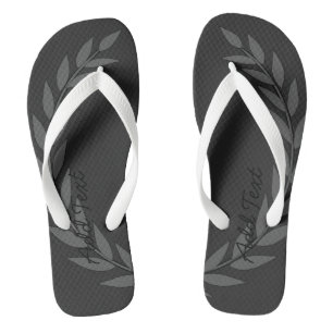 Chanclas Hermosa Corona Hoja Agregar Texto Zapatos-Sandalia