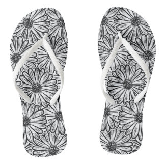 Chanclas Hermosa Flor de Margarita, Ilustración de Semitono