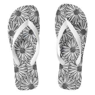 Chanclas Hermosa Flor de Margarita, Ilustración en Medios T