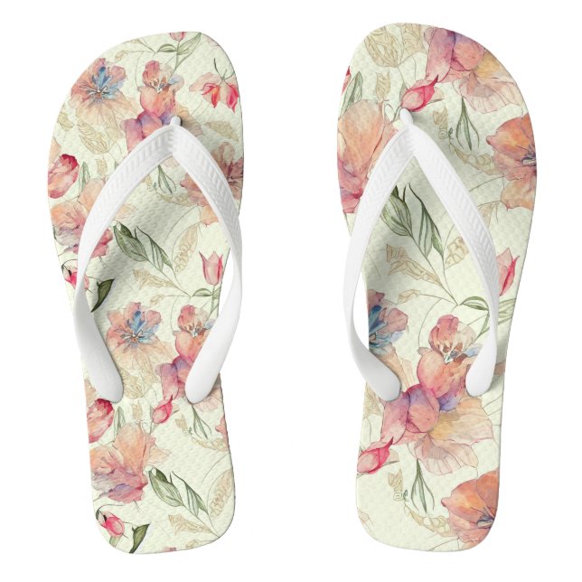 Chanclas Hermosa Flor de Melocotón    (Plantilla)