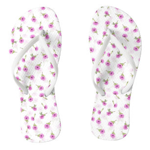 Chanclas Hermosa Lavanda Purple Daisy Flower Design