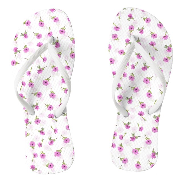 Chanclas Hermosa Lavanda Purple Daisy Flower Design (Plantilla)