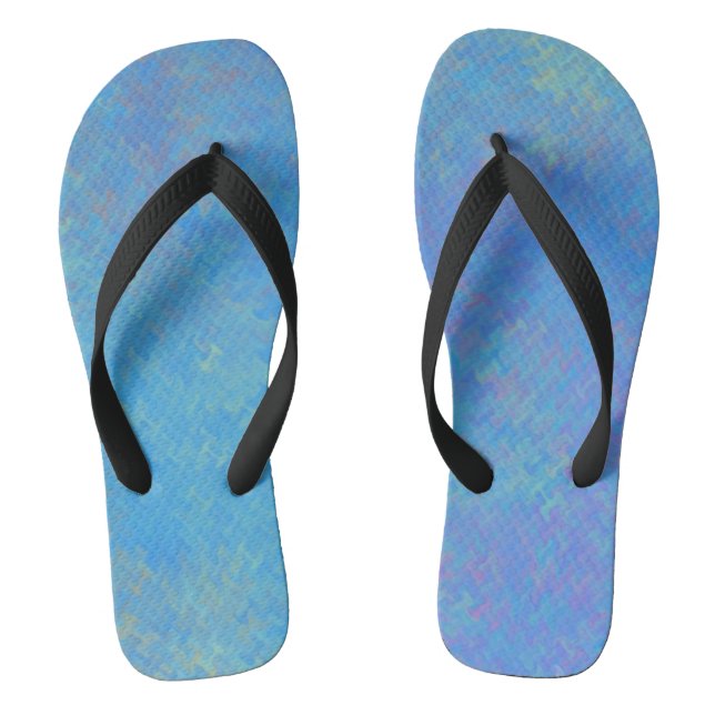 Chanclas Hermosa mirada de papel azul (Plantilla)