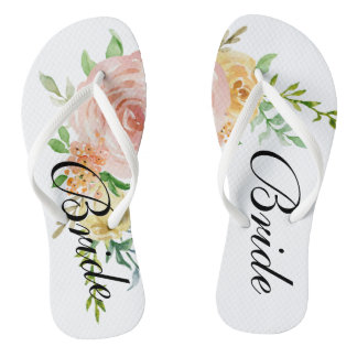 Chanclas Hermosa novia de Rosas florales