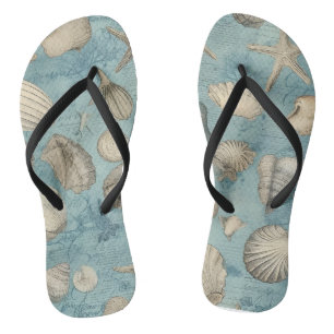 Chanclas Hermosas Agujas Vintage En Azul