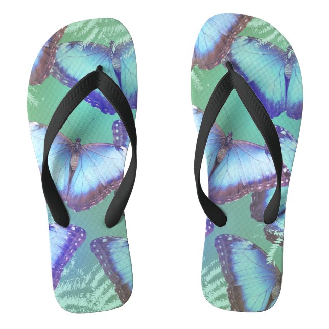 Chanclas Hermosas mariposas brillantes (Plantilla)
