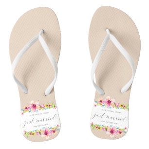Chanclas Hermoso Boda recién casado  Flip Flops