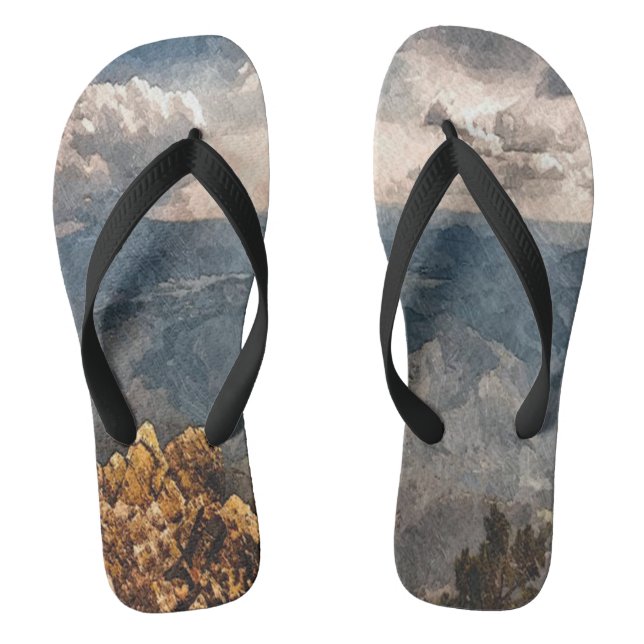 Chanclas Hermoso paisaje montañoso (Plantilla)