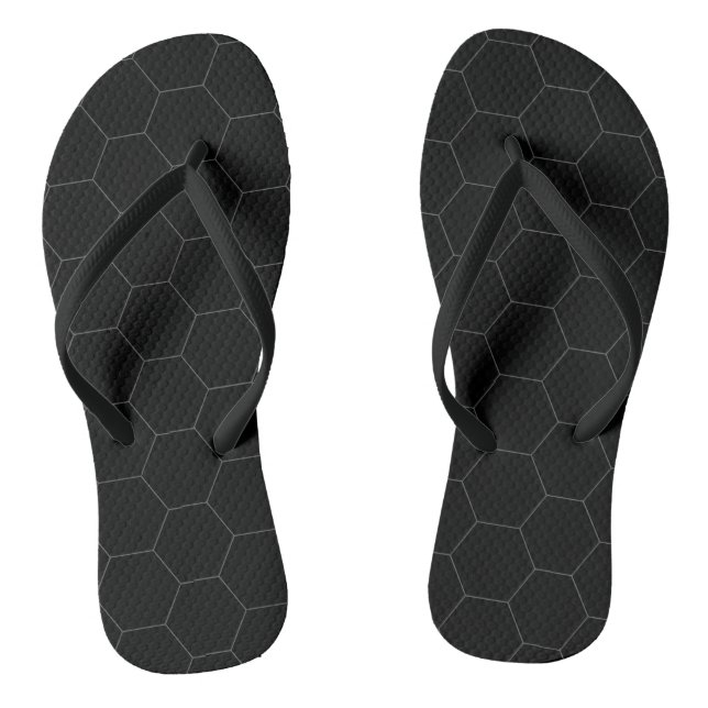 Chanclas Hexagonal negro (Plantilla)