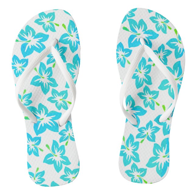 Chanclas Hibiscus Hawai patrón flip flops (Plantilla)