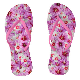 Chanclas Hibiscus - Patrón de flor Rosa chino